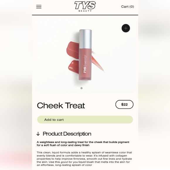 tys Beauty Makeup Nwt Tys Beauty Cheek Treat In Juice Poshmark